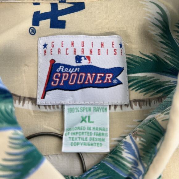Los Angeles Dodgers Rehn Spooner Shirt Mens MLB Baseball Hawaiian Button XL - Picture 2 of 14